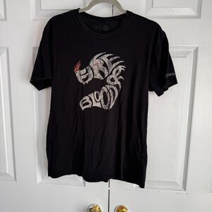 Fire & Blood Med Black T-shirt White‎ logo with red accent-M Game of Thrones GOT
